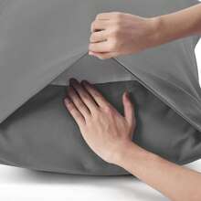 Cotton Pillowcases Set Of 2, Pillowcases In Premium Cottone 120GSM, Soft And Breathable, Hypoallergenic - Light Grey - View 4