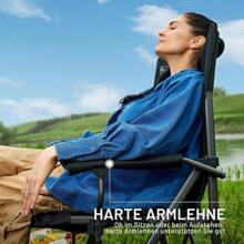 TIMBER RIDGE Foldable Camping Chair 150 Kg High Back Portable Folding Chair With Cup Holder Hard Armrest Fishing Chair For Camping Picnic Garden Balcony