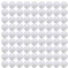 100 Stücke 2,5 cm/0,98 Zoll weiße feste Schaumstoffkugeln, hergestellt aus Polystyrolmaterial, perfekt für DIY-Bastel-Projekte, Kunst, Handwerk, Familien, Partydekoration, DIY-Malerei, Weihnachten, Halloween, Neujahr, Geburtstagsdekoration für Zuhause und mehr