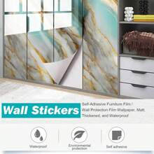 20PCS Self-Adhesive Black Marble PVC Cladding Wall Panels For Kitchen Bathroom Carnival Home Sticker - Verde Lima - Ver 4