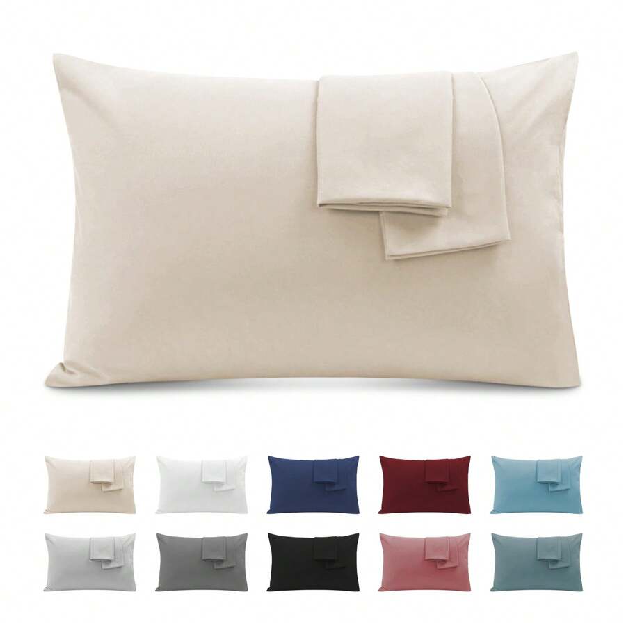 Farfallarossa Bedding Pillow Cases - 1/2 Packs - Soft Brushed Microfiber Fabric - Shrinkage And Fade Resistant, Hypoallergenic, Breathable, With Invisible Zipper