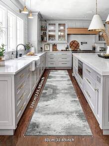 1pc Modern Minimalist Style Hallway Carpet, 850g/M² Crystal Velvet, 0.8cm Thickness, Rectangular, Anti-Slip Washable, Decorative Home, Living Room, Kitchen, Dining Room, Office, All Seasons