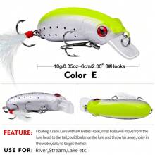CISEA F2 Crank Fishing Lure Tungsten Jig Fishing Swivel Jig Top Water Lure Bait Soft Plastic - Multicolor - View 11