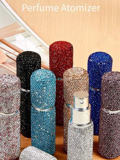 3个装钻石形可填充香水喷雾瓶，便携迷你独立香水瓶，旅行喷雾盒，10毫升