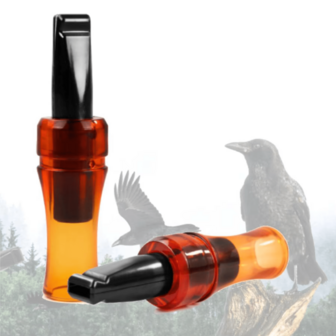 Realistic Crow Call Whistle] Realistic Crow Call Whistle, PVC Outdoor Hunting Decoy Whistle, Transparent Brown, Authentic Crow Sound Luring Whistle For Hunting Enthusiasts