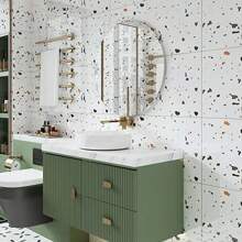 20PCS Self-Adhesive Black Marble PVC Cladding Wall Panels For Kitchen Bathroom Carnival Home Sticker - Red and White - View 7