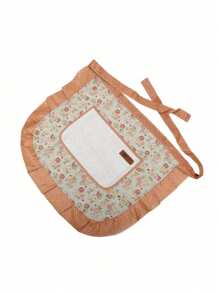 Tablier de cuisine à mi-corps antissalissures avec motif floral, vêtement de travail pour la taille pendant la cuisine
