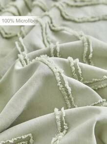 2/3pcs Mint Green Rhombus Pattern Velvet Bedding Set, Simple & Fashionable Boho Style Duvet Cover Pillowcase Set, Suitable For All Seasons (1 Duvet Cover + 1/2 Pillowcase) - Pastel Green - View 8