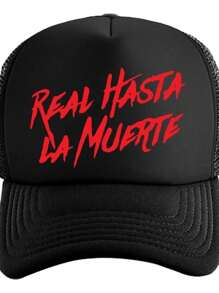 Gorra Black Unisex De Malla Real Hasta La Muerte Anuel Aa - Negro - Ver 1