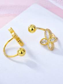 1PC 925 Sterling Silver CZ Belly Button Clicker/Reverse Belly Ring/Navel Jewelry/Belly Hoop/Hinged Curved Belly Bar Piercing/Navel Ring/Belly Clip Ring Nose Rings