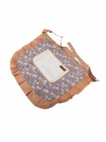 Tablier de cuisine à mi-corps antissalissures avec motif floral, vêtement de travail pour la taille pendant la cuisine