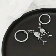 4 pièces Ensemble de porte-clés assortis en forme de cœur pour homme, porte-clés mignons, pendentifs pour portefeuille, sac à dos. Cadeaux pour la Saint-Valentin pour lui et elle. Cadeau pour femme. Port quotidien, mariage, fête, rendez-vous. Convient pour les petites amies.
