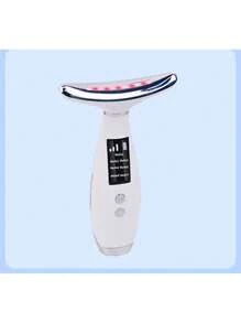 7 Color Led Face Facial Lifting Device Neck Massager For Skin Care Routine At Home, Easy To Use - White - View 8