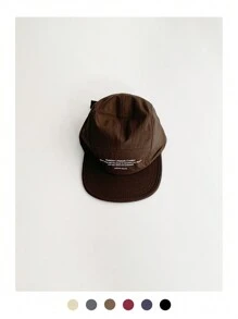 1pc Soft Crown Hip Hop Street Flat Brim Hat, Women's Spring/Summer Small Letter Fashion Versatile 5-Panel Cap, Adjustable Large Head Circumference, Simple Short Brim Hat, Outdoor Skateboard Street Dance Snapback Cap, Skater Hippie Chicks Style - Multicolor - View 12