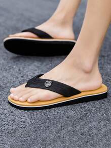 春夏新款休闲人字拖，适合青少年和男士，穿着舒适、轻便、时尚（尺码略小）。 - 橘色 - 查看 4