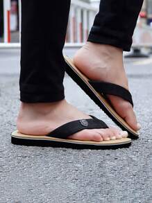 春夏新款休闲人字拖，适合青少年和男士，穿着舒适、轻便、时尚（尺码略小）。 - 橘色 - 查看 6