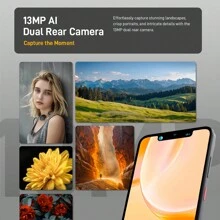 ZTE，智能手机，Blade A55 幻影黑，已解锁，Android 14，（4GB RAM+8GB Fusion）+ 128GB ROM，5000mAh 电池，双 SlM 4G，插头为欧洲标准，支持 NFC，4G LTE，全球版本 - 魅影黑 - 查看 7