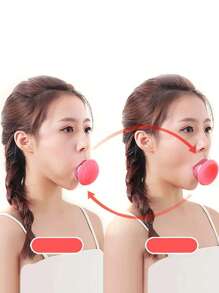 1 pieza / 2 piezas Herramienta de elevación facial en forma de V, ejercitador de músculos para levantar el mentón y eliminar arrugas, elevador facial de silicona en forma de V, para uso doméstico de elevación facial y eliminación de líneas de expresión
