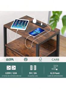 Minimalist Bedroom Dressers Charging Station With 2 Drawers