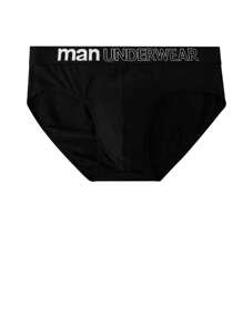 6pcs Men's Fashion Elastic 'MEN' Print Briefs, Comfortable Sportswear Underwear, Plus Size Available