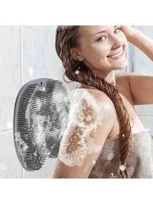 1pc Silicone Non-Slip Bath Mat With Suction Cup, Backrub For Slouchy People, Suitable For Shower, Foot Rub Mat, Bathroom Brush, Back And Foot Scrub, Multi-Functional Foot Massage Mat, Non-Slip Foot Mat - Ideal For Home Use, Bathroom Accessories Home Bathroom Decor