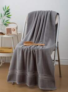 1pc Light Gray Pure Cotton Thin Large Bath Towel/Kitchen Towel/Handkerchief, Quick Dry & Absorbent, Unisex, Suitable For All Seasons, Perfect For Bathroom, Travel, Vacation, Gift, School, Home, Beach And Hotel - Light Grey - View 13