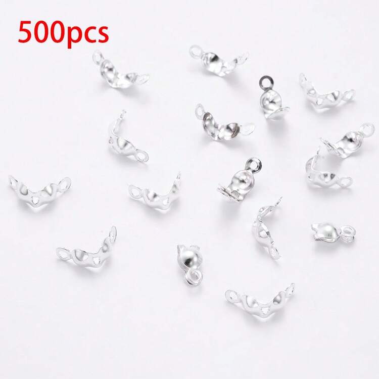 200/500 piezas Conector de cremallera apto para componentes de fabricación de joyas de cadena de bolas de metal DIY - Multicolor - Añade 17