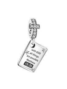 1Pc 925 Sterling SilverFashionable Time Signature Series Charm Bead Fit For Women Bracelets Bangles DIY Jewelry Making And Daily Outfit Matching Jewelry Decoration For Girls - Silver - View 9