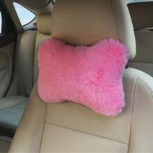 1pc Car Headrest Plush Car Headrest Pillow Car Rear Neck Pillow, Universal,Car Pillow