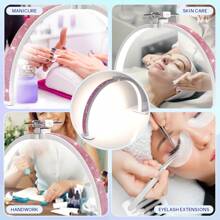 The Advanced Large Half-Moon LED Lamp Is Suitable For Nail Art Technology, And The Foldable Arch Lamp Is Suitable For Nail Lamp With Mobile Phone Holder, Which Is Very Suitable For Nail Art Manual - 美規A型插(110-127V) - 查看 4