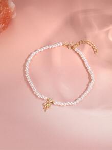 1PC 925 Sterling Silver Personalized Pearl Butterfly Bracelet Fashionable Minimalist Mother's Day Everyday Decorative Valentine's Day Party Engagement Anniversary