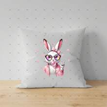 1pc/2pcs/3pcs Easter Rabbit Bunny Patches Pattern Iron On Transfer Stickers For T-Shirts Sweatshirts Jeans Bag Clothing Accessories Masks Jeans And Backpacks Hats Pillows - Washable And Long-Lasting