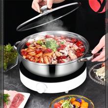 28 厘米/2 层不锈钢中式汤锅，加厚不粘锅，适用于炊具、粥、火锅、蒸锅，适用于电磁炉、家庭厨房礼物 - 銀色 - 查看 14