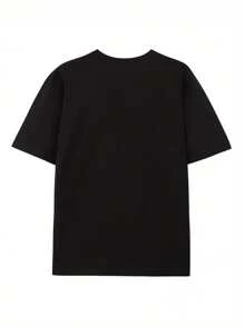 Camiseta de Tiburón Montando Dinosaurio Tiburón Montando T-Rex Amante de Tiburones Jawsome - Negro - Ver 3