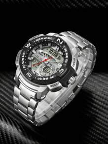 JOEFOX Digital Men Wrist Watch, Analog Quartz Watches For Men, Large Face Dual Display Large Face LED Watch, Watches For Men - one-size - View 6