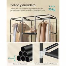 Buildable Closet With Dust-Repellent Fabric, Strong And High-Quality Structure - Practical And Aesthetic Design For Efficient Home Organization - Modular Buildable Closet With Strong And Dust-Repellent Fabric - Practical And Elegant Storage For Clothes And Accessories, Made With Highly Durable Materials, End Of Year Dresses - Random Color - View 3