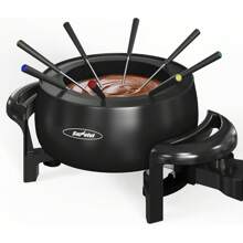 Sunvivi Electric Fondue Pot Set For Melting Chocolate Cheese, 3 Quart Fondue Set With Adjustable Temperature Control And 8 Color-Coded Forks, 1000W Non-Stick Fondue Maker For Dessert, Oil And Broth - US A Type Plug(110-127V) - View 1