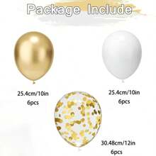 18 件铂金亮片气球套装，适用于生日派对、婚礼、舞会、各种庆祝活动、商场装饰 - 彩色 - 查看 9
