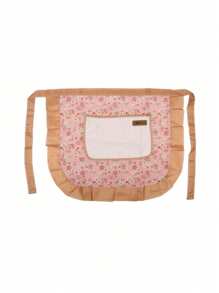 Tablier de cuisine à mi-corps antissalissures avec motif floral, vêtement de travail pour la taille pendant la cuisine
