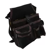 1PC Heavy-Duty Black Electrician Tool Pouch - Multifunctional Design With Waterproof Material, Adjustable Strap , And Comprehensive Handyman Toolkit - Stylish Waist Bag For Multi-Pocket Design For Seamless Storage & Easy Access Storage
