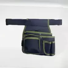 1PC Heavy-Duty Black Electrician Tool Pouch - Multifunctional Design With Waterproof Material, Adjustable Strap , And Comprehensive Handyman Toolkit - Stylish Waist Bag For Multi-Pocket Design For Seamless Storage & Easy Access Storage