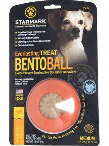 Everlasting Treat Bento Ball 坚韧狗狗爱好者和狗妈妈喜爱的咀嚼玩具 中号