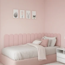 Kit Of 15 Cloud Headboards Upholstered Box Bed Modular Board 45x20 In L - Rosa Pálido - Ver 1
