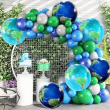 6 Pcs 22 Inch 4D Globe Decoration Balloons Around The World Decoration Earth Balloons Bon Voyage Party Travel Party Decorations