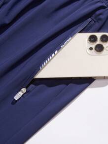 2 Pieces Women Sports Long Pants, Summer Ice Silk Tapered Pants, Fashion Versatile Sweatpants For Outdoor Recreation, Hiking - Multicolor - View 10