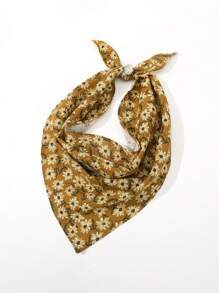 1 chiếc khăn quàng cổ hình tam giác in hoa dùng cho kỳ nghỉ trên bãi biển, khăn trùm đầu, khăn trùm đầu, băng đô mùa thu đông cho nữ, phụ kiện tóc cho nữ - Nhiều màu - Xem 10