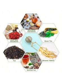 Loose Tea Infuser, Stainless Steel Mesh, With Handle, Reusable, Metal Material, Comes With Clip, Loose Leaf Tea Strainer. Our Loose Tea Infuser Is 6.1 Inches In Total Length, With A 1.8 Inch Filter Diameter, Suitable For Most Cups And Mugs, Providing A Great User Experience. Fine Mesh Design, Essential For Back To School Season.