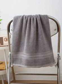 1pc Light Gray Pure Cotton Thin Large Bath Towel/Kitchen Towel/Handkerchief, Quick Dry & Absorbent, Unisex, Suitable For All Seasons, Perfect For Bathroom, Travel, Vacation, Gift, School, Home, Beach And Hotel - Light Grey - View 10