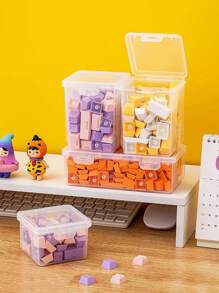 1pc Multifunctional Stackable Transparent Keycap Storage Box - Dust-Proof Protective Case, Transparent Mechanical Keycap Storage Box, Suitable For Mechanical Keyboard Storage, DIY Computer Parts Organizer,Plastic Basket,Toy Basket,House Decor,Table Decor,Home Decor Items,Room Decor,Bedroom Decor,Gifts