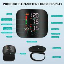 Automatic Wrist Blood Pressure Monitor – LCD Screen & Adjustable Cuff | For Effortless Health Monitoring - Black - View 2